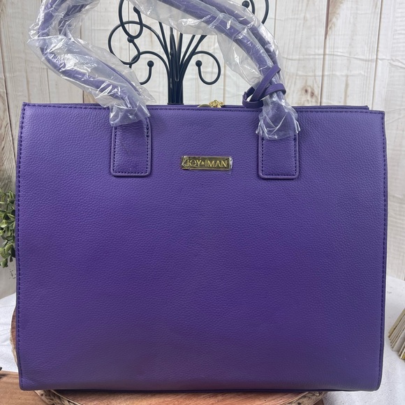 Joy & Iman Handbags - Joy & Iman Elegant Purple Women's Bag